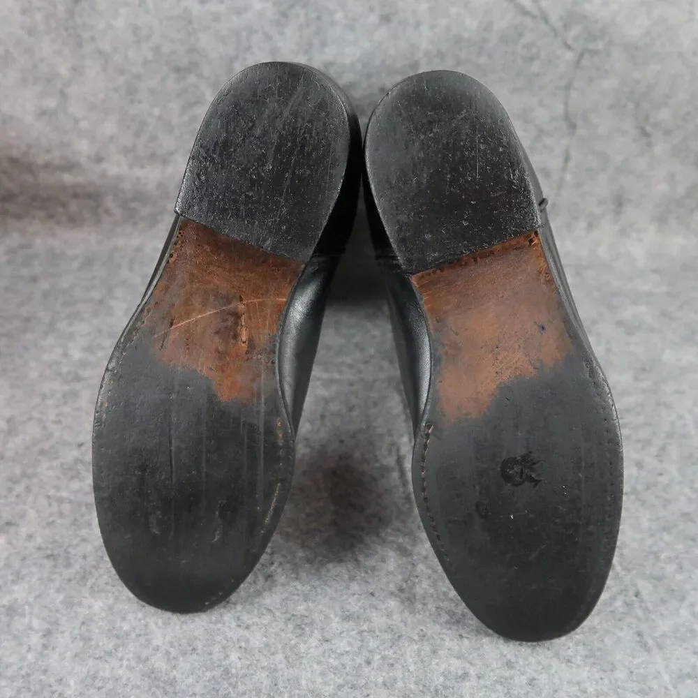 Laredo Boots Kids 5 Western Cowboy Roper Vintage Leather Black Round Toe Classic